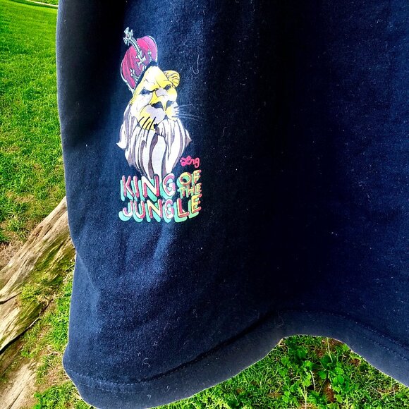 LRG Lifted Research Group Black T-Shirt KING OF THE JUNGLE Double Sided - Picture 3 of 12